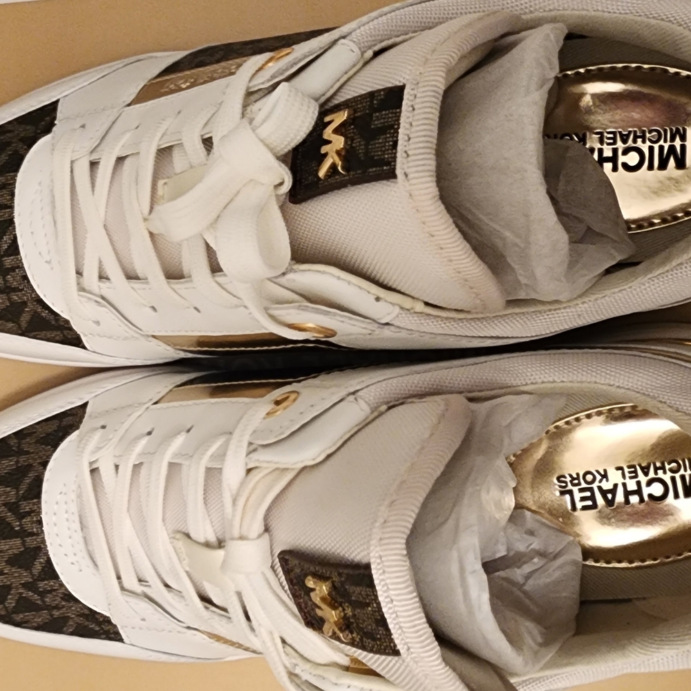 Michael Kors White and Black High-Top Sneakers - Picture 3 of 7